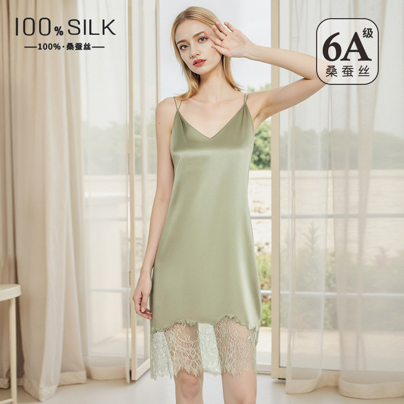 Lace Dress - 19 Momme Mulberry Silk Slip Dress