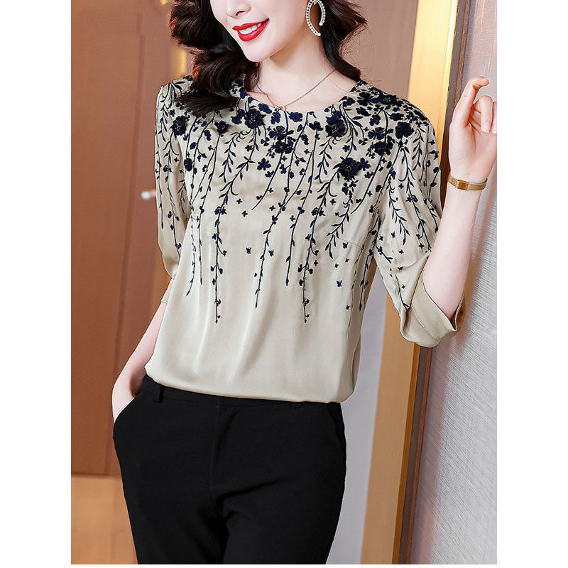 Vintage Elegant Women Silk Sat - Silk Blouse recension och pris