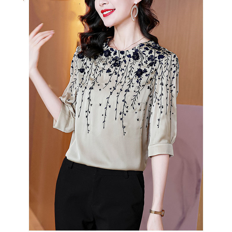 Vintage Elegant Women Silk Sat - Silk Blouse recension och pris