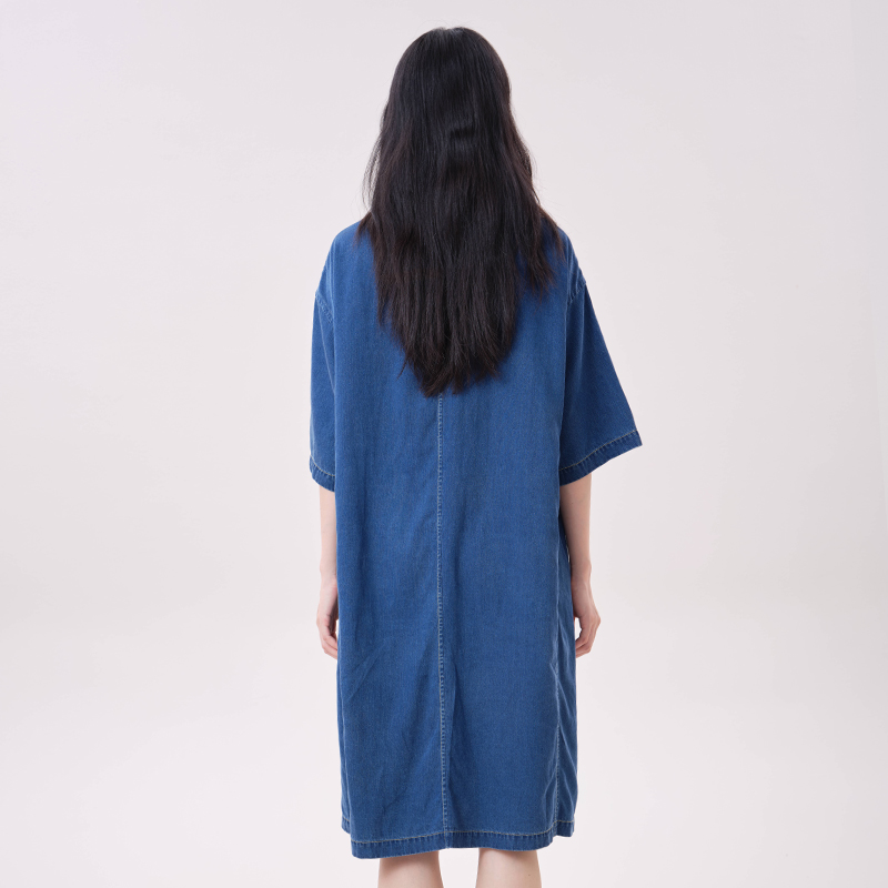 MOVEUP Lyocell Denim Dress Pol - Midi Dress recension och pris