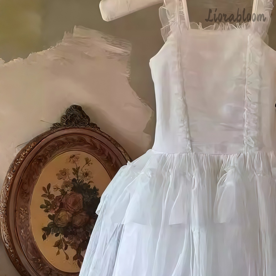 White Spaghetti Strap Tulle Fl - Formal Skirt recension och pris