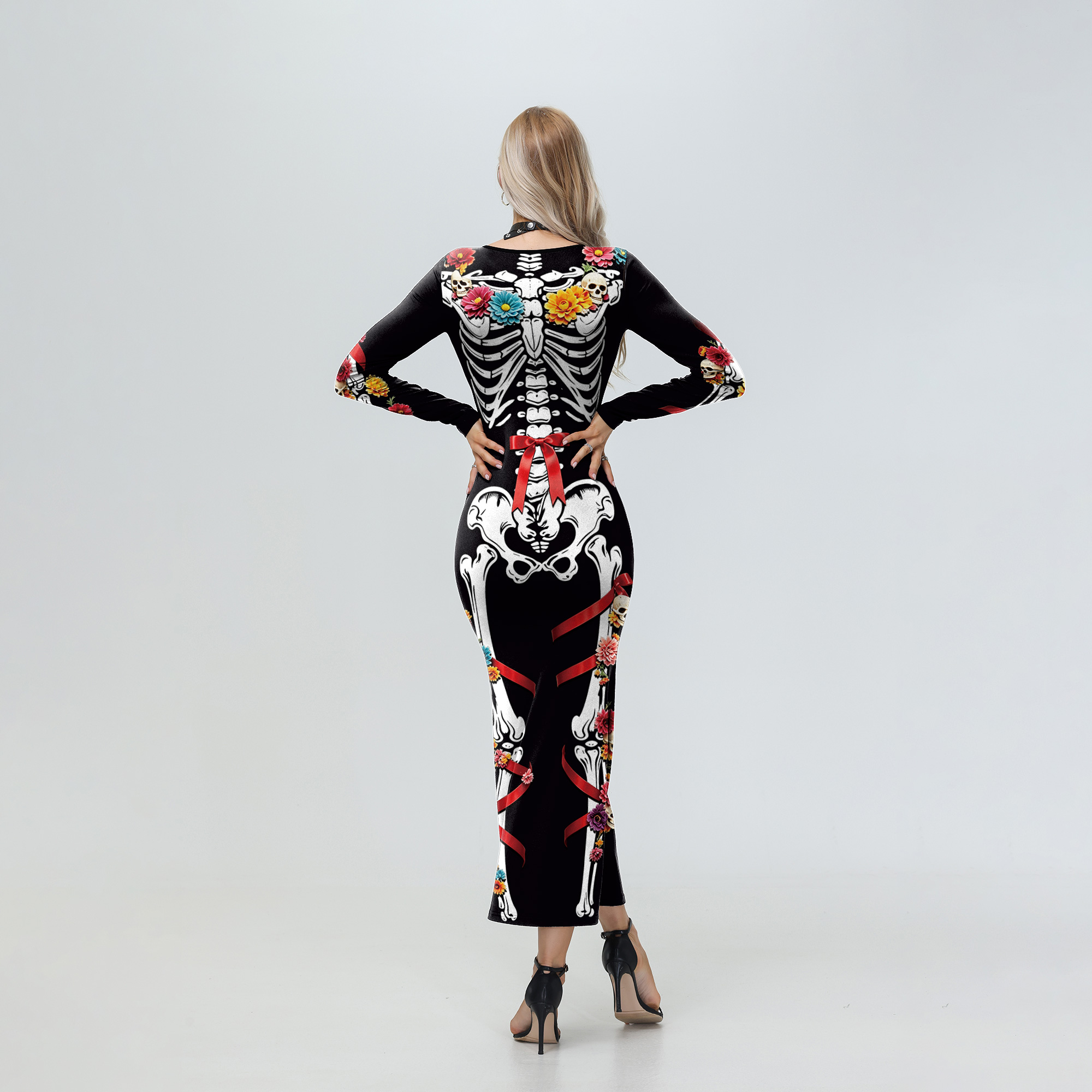 Halloween Women Floral Skeleto - Women'S Red Formal Wear recension och pris