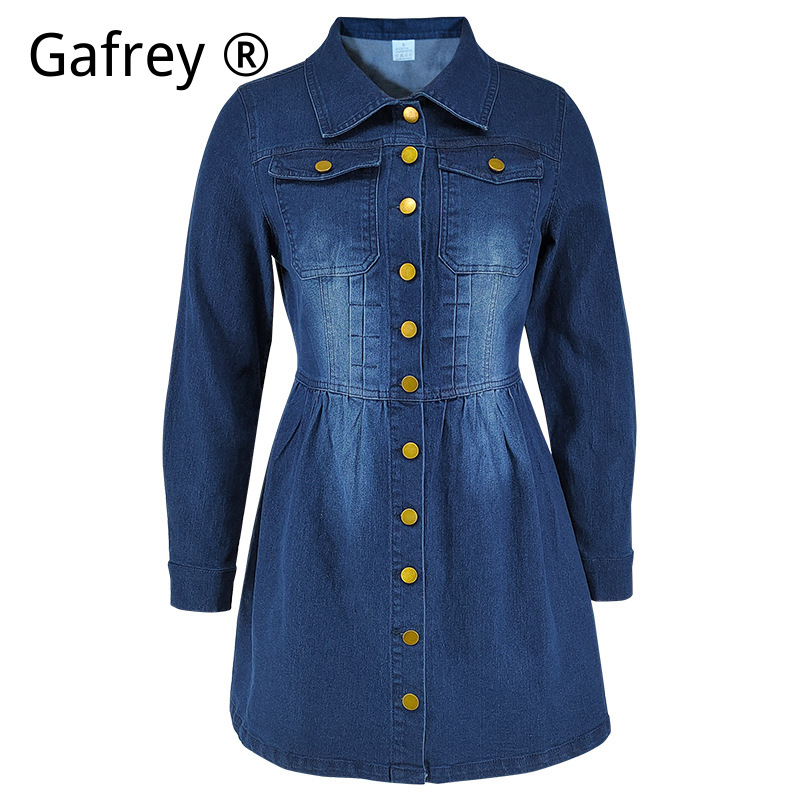Women New Long Sleeve Denim Dr - Midi Dress recension och pris