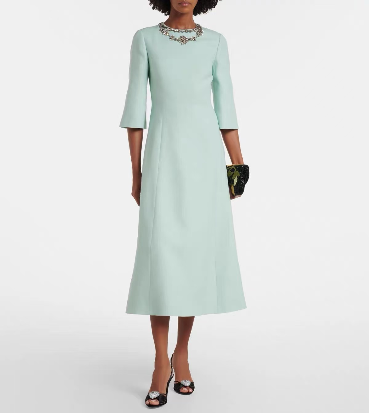 Premium Silk Wool Mint Green W - Midi Dress recension och pris