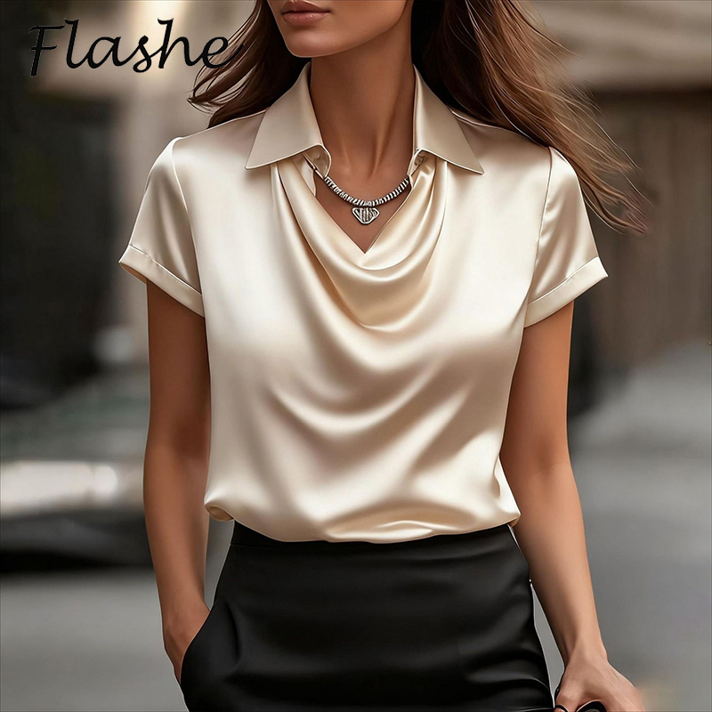 All Match Satin Shirt Women An - Silk Blouse recension och pris