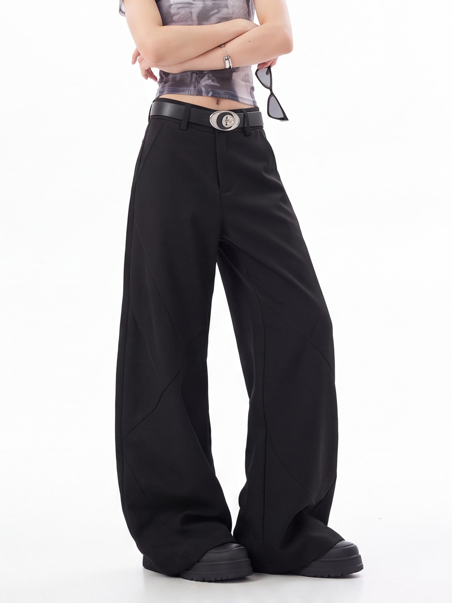 Black High Waist Trousers for  - Tailored Trouser Wide recension och pris